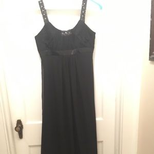 Black Full Length A-Line Dress